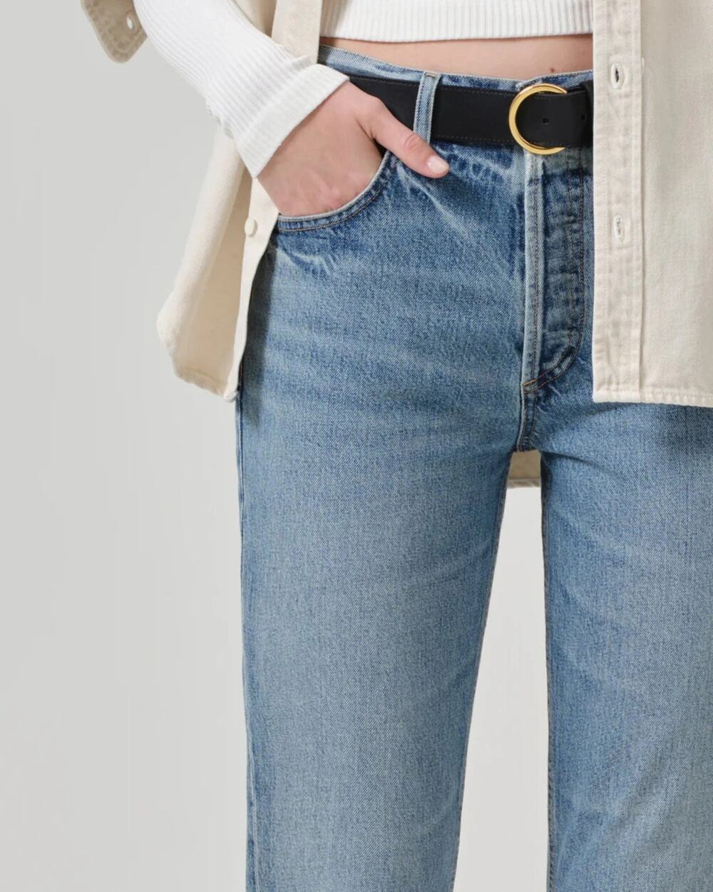 Citizens of Humanity Charlotte High Rise Straight Jeans Color Meridian Sz 28